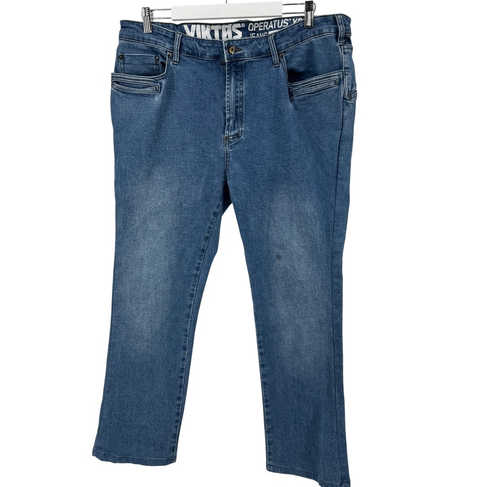 Viktos Operatus XP Tactical Jeans Mens 38x27 Blue Stretch Denim Work Pants EDC